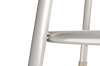 National Public Seating 6218HB Steel Stool with Hardboard Seat Adjustable and Backrest, 19"-27", Grey