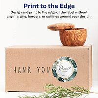 AVERY Glossy White Round Labels, Sure Feed Technology, 2.75" Diameter, Print-to-The-Edge, Permanent Adhesive, Laser/Inkjet Printable