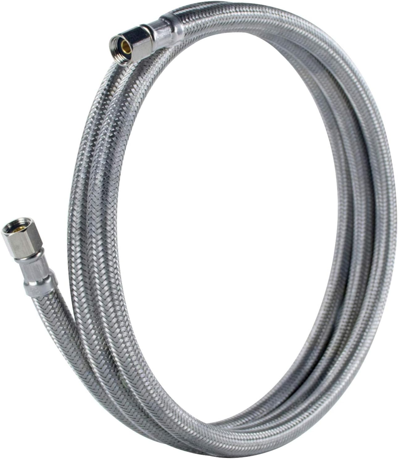 Certified Appliance Accessories Braided Stainless Steel Ice Maker Connector - 48in - Silver, Stainless Steel - IM48SS
