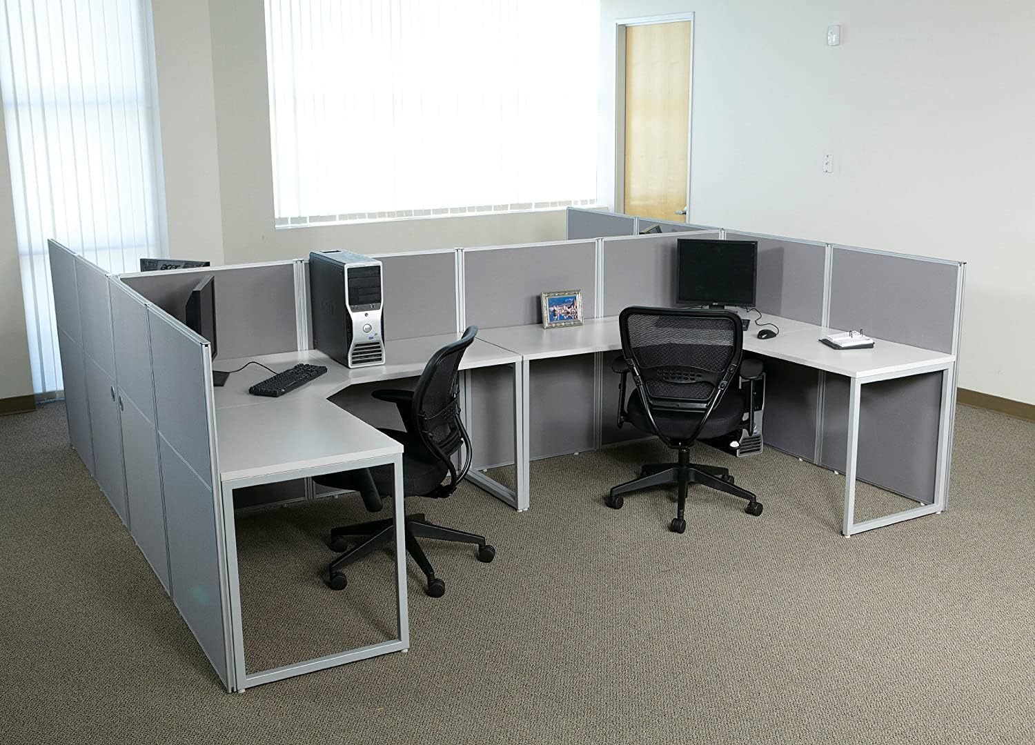 Office Star Air Grid Mid-Back Mesh Chair, Black - 20.5 x 19.5 x 42 in