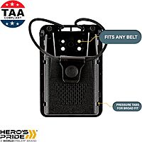 Hero's Pride Edge Radio Holder - Chicago PD Two Way Radio Holster for Duty Belt Up to 2.5" Wide