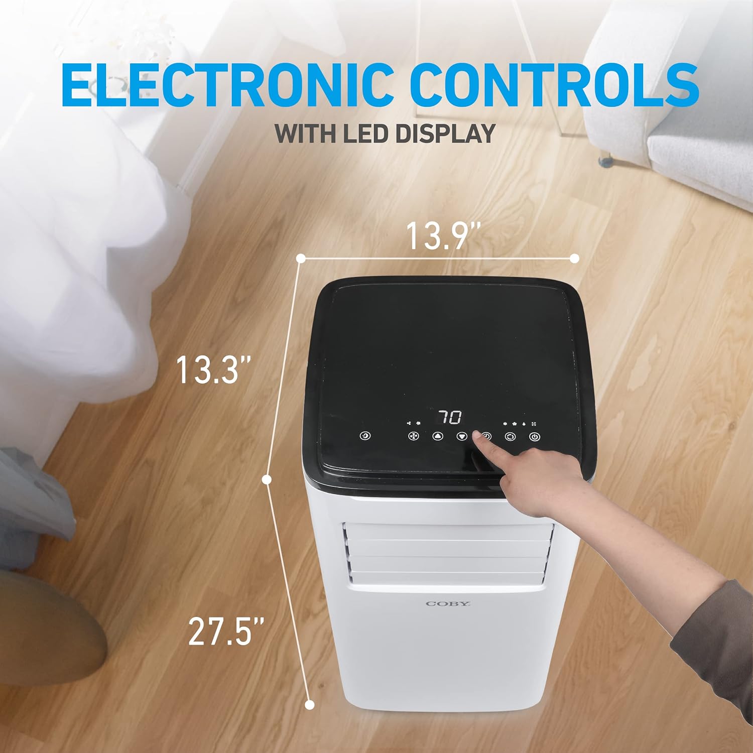 COBY Portable Air Conditioner 3-in-1 AC Unit Dehumidifier & Fan