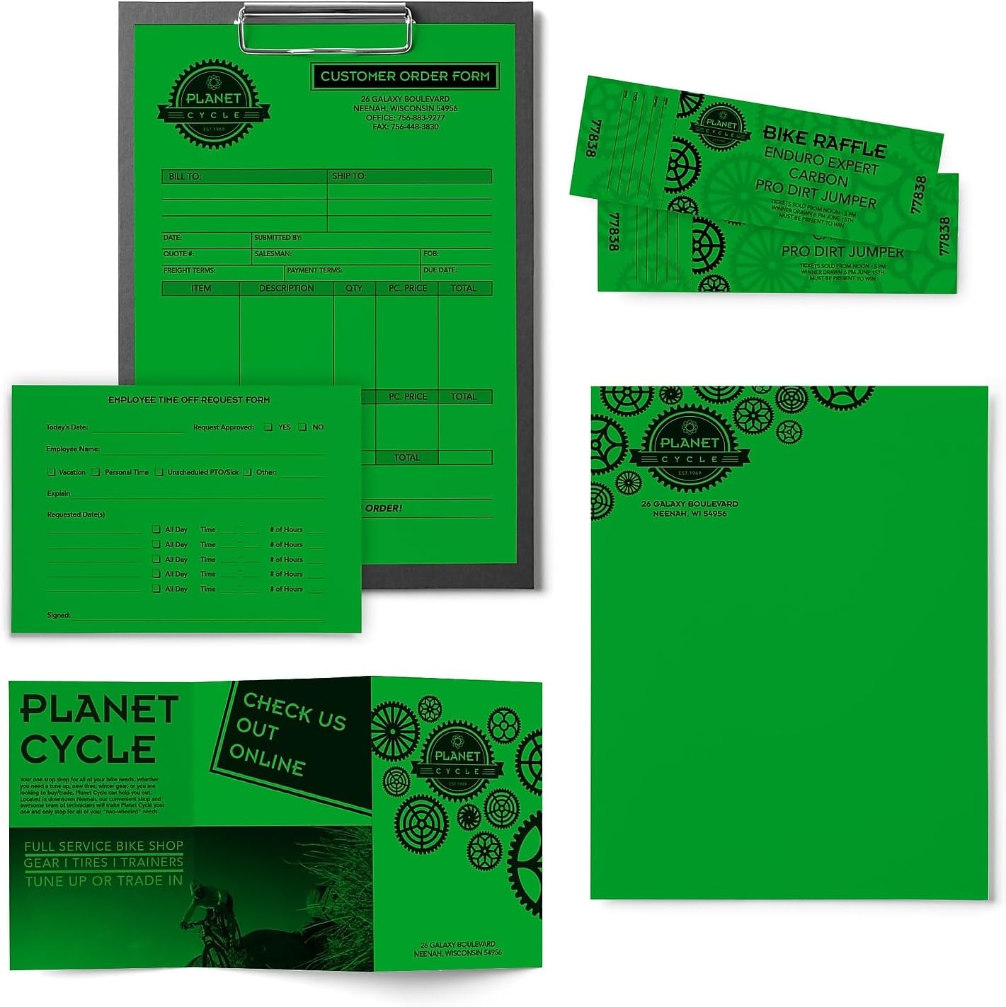 Astrobrights® Color Multi-Use Printer & Copy Paper, 1 Ream, Gamma Green, Letter (8.5" x 11"), 500 Sheets Per Ream, 24 Lb