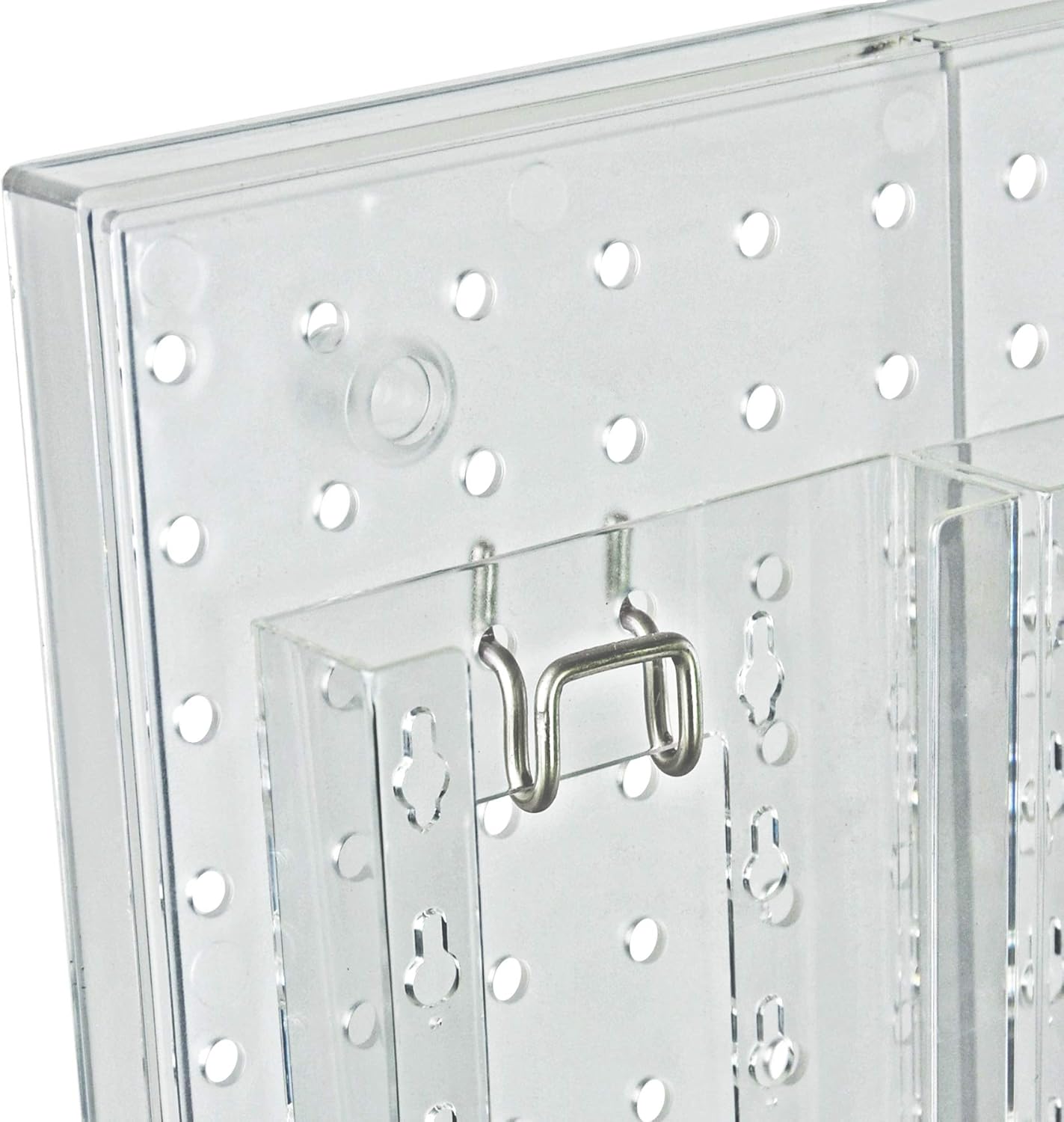 Azar Displays Multi-Tier Acrylic Pegboard Wall Brochure Holder