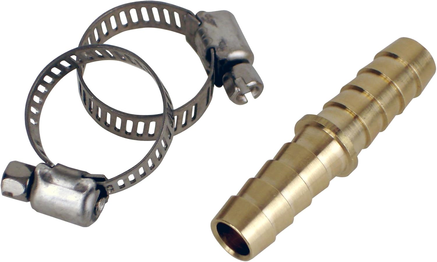 Attwood Universal Brass In-Line 3/8-Inch Fuel Splice Kit w/ SS Clamps, Model 11822-6