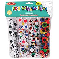 Creative Arts by Charles Leonard Wiggle Eye Combo Pack, 125 Each of 4 Assorted Styles and Colors, 500/Bag (64595) Assorted Sizes - 500/Bag Assorted
