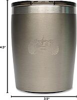 Toadfish Non-tipping 10oz Double-Wall Insulated Stainless Steel Rocks Tumbler with Easy-Slide Lid