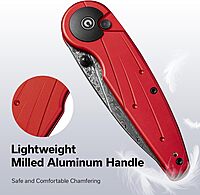 CIVIVI Starflare Pocket Knife, 3.3\" Folding Button Lock