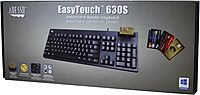 Adesso EasyTouch 630SB-TAA - Smart Card Reader Keyboard (TAA Compliant) - Cable Connectivity - USB Interface - 104 Key(s)