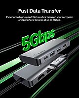 Belkin USB C Hub, 4-in-1 Multi-Port Laptop Dock with 4K HDMI, USB C Docking Station with 100 Watt Pass-Through Power