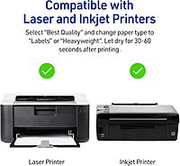 Avery Printable Square Labels, Sure Feed Technology, 1-1/2" x 1-1/2", Neon Magenta, Print-to-The-Edge, Laser/Inkjet Printable
