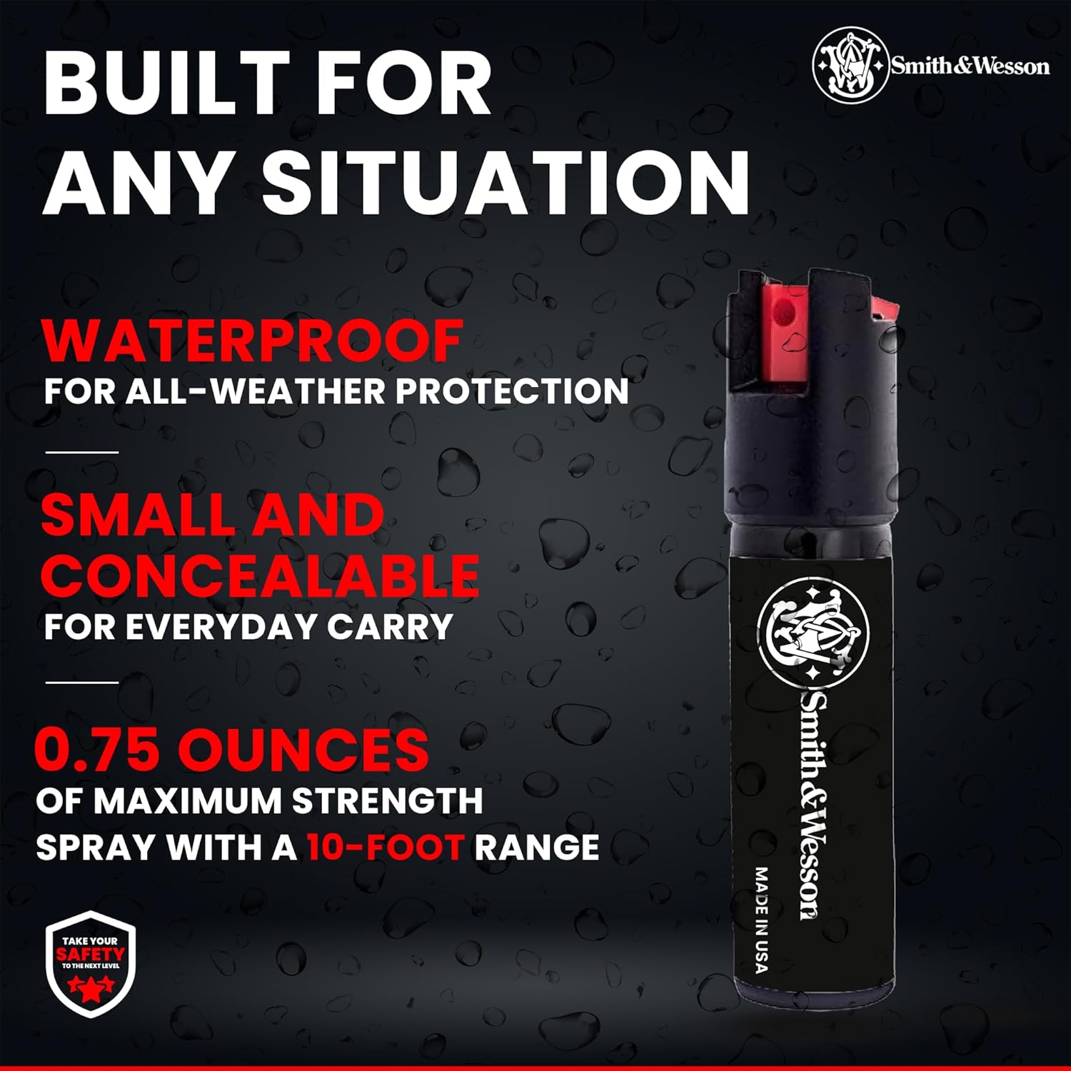 Smith & Wesson Pepper Shield Keychain Quick-Release Pepper Spray for Women
