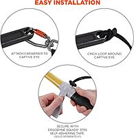 Ergodyne Squids 3714 Tool Lanyard and Tethering Attachment with Carabiner and Cinch Loop, Weight Rating 10lbs, 3-Pack