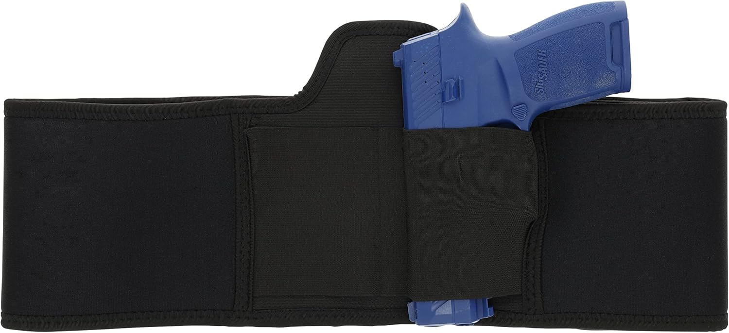 Caldwell Tac Ops Belly Band Holster with Adjustable Waistband and Elastic Pockets for Pistol