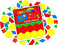 Barker Creek Learning Magnets, Pattern Blocks, Magnetic Kidshapes, Pack of 108 (LM2300)
