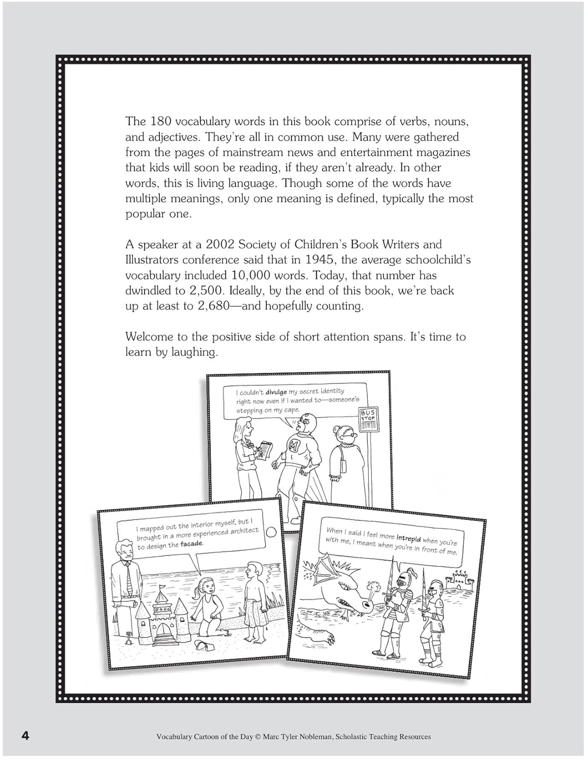 Vocabulary Cartoon of the Day: Grades 4–6: 180 Reproducible Cartoons That Help Kids Build a ROBUST and PRODIGIOUS Vocabulary