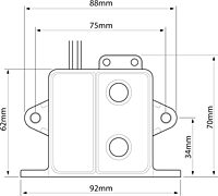 BE9003 Electric Field Sensor Switch, 12V or 24V, Suitable for Up to 20 Amps,Black