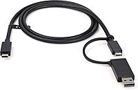 StarTech.com 3ft/1m USB-C Cable with USB-A Adapter Dongle, USB-C to C (10Gbps/PD), USB-A to C (5Gbps), 2-in-1 USB C Cable for Hybrid Dock