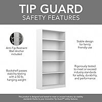 Bush Furniture Universal Bookcase - Storage and Display Bookshelf for Home or Office