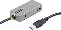 StarTech.com USB Extender Hub, 10m USB 3.0 Extension Cable w/ 4-Port USB-A Hub, Active/Bus Powered USB Repeater Cable