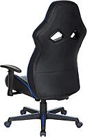 OSP Home Furnishings Vapor Ergonomic Adjustable High Back Faux Leather Gaming Chair with Coil Spring Seat and Integrated