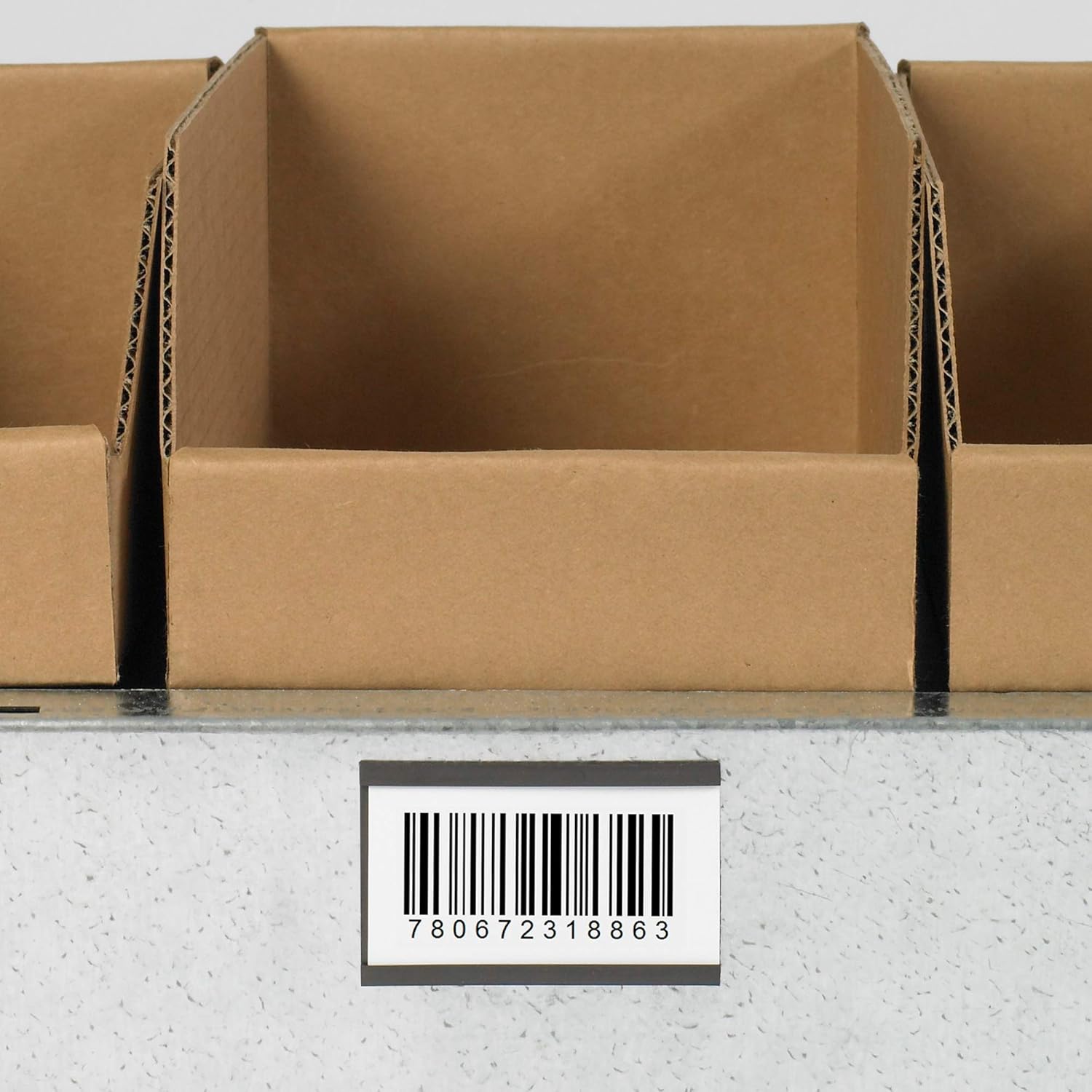 Aviditi 2 x 3 Inch Magnetic C-Channel Label Holder with Paper Inserts, for Labeling Metal Surfaces (25 Pack)