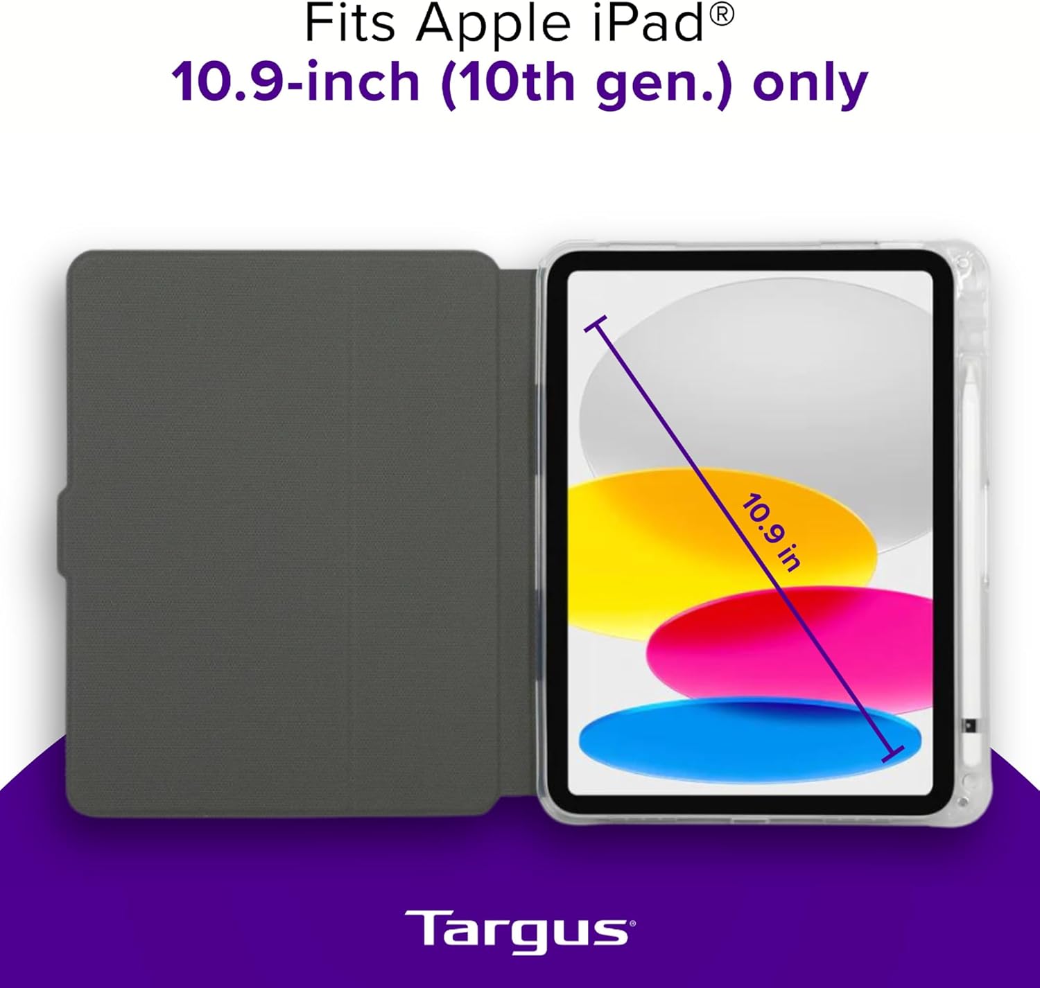 Targus Pro-Tek Clear Case for 10.9" Apple iPad (10th gen) - Military-Grade Shock Absorbent Protective Case (THD935GL)