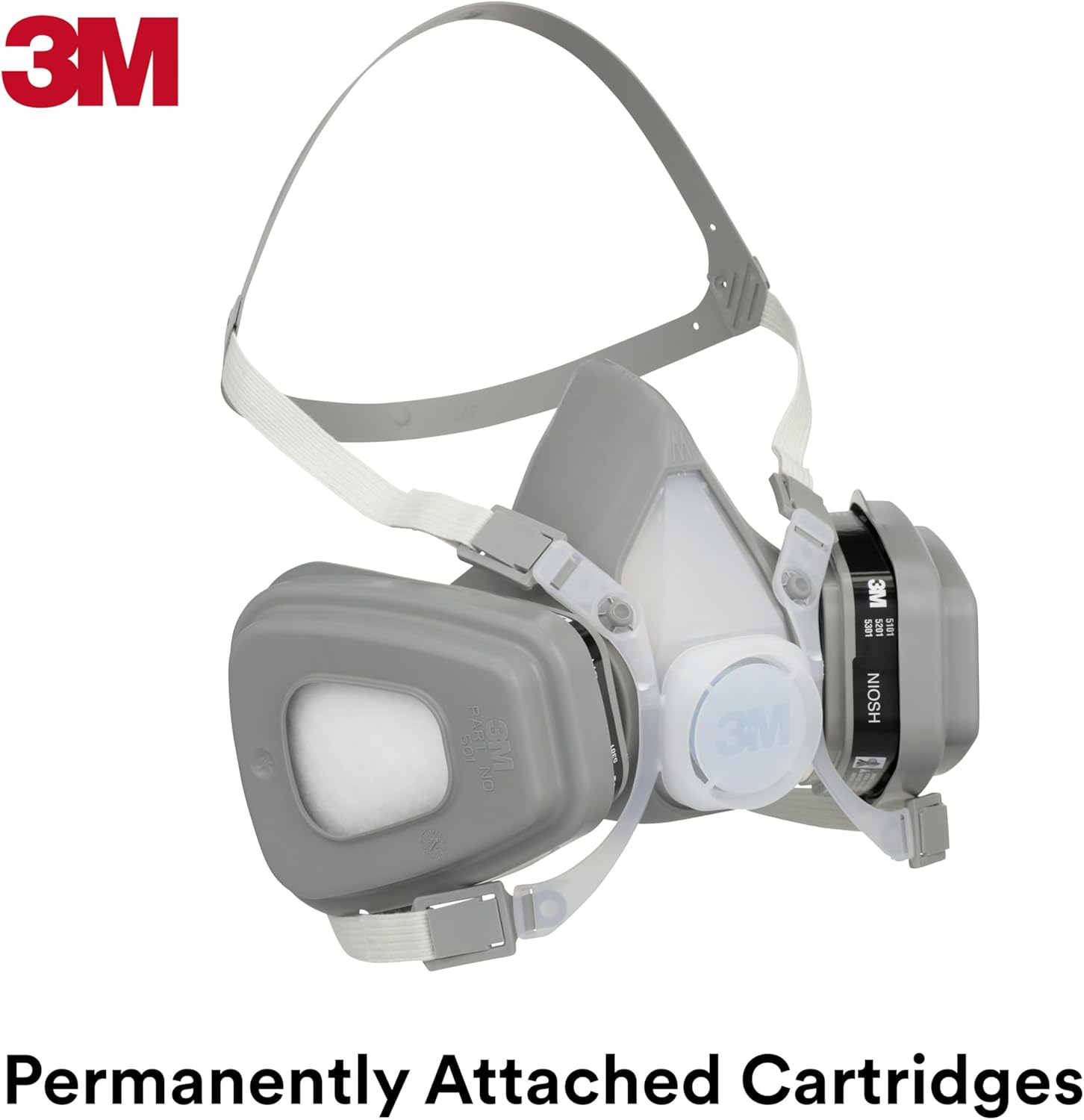 3M Half Facepiece Disposable Respirator, Organic Vapor, NIOSH Approved, Lightweight, Pre-assembled