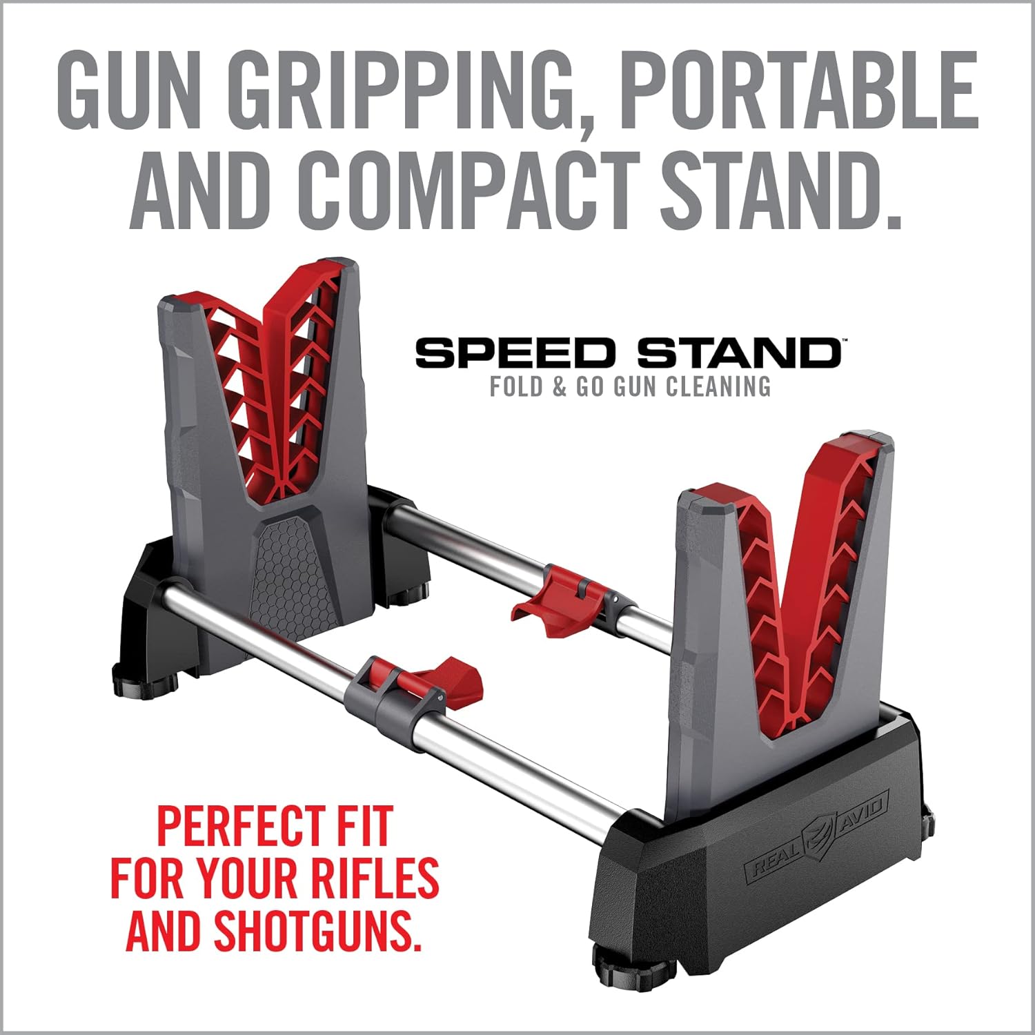 Real Avid Speed Stand | Collapsible Design, Adjustable 10" - 16" Stand for Cleaning & Maintenance | Compact