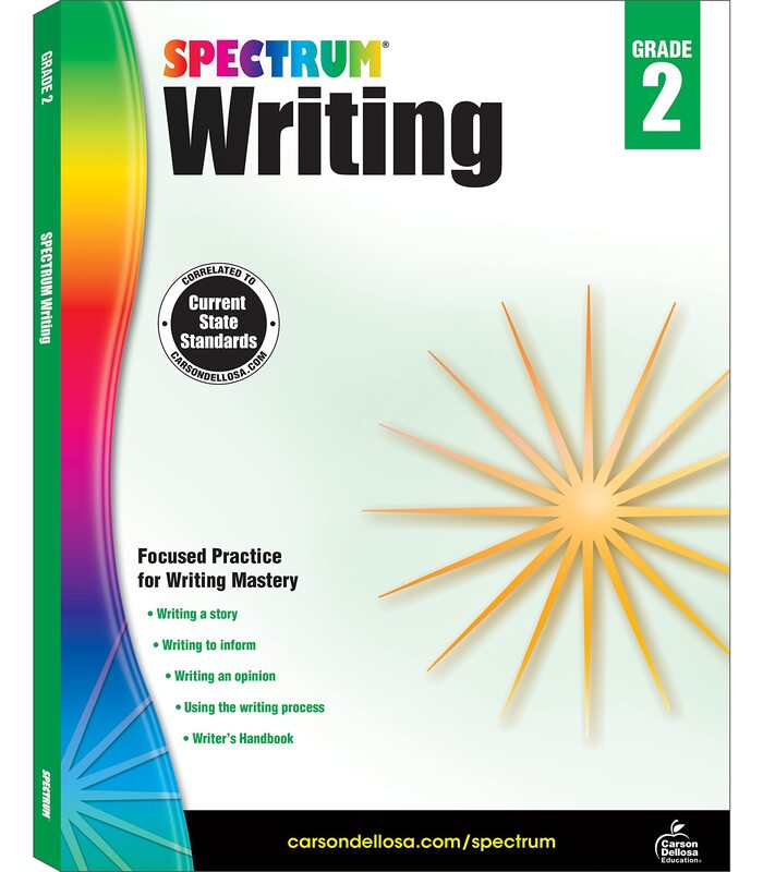Spectrum Writing Workbook Grade 2, Ages 7 to 8, Second Grade Writing Workbook, Informative, Opinion, Letters