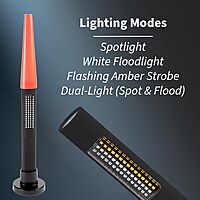 Nightstick NSP-1174-K01 LED Safety Light & Flashlight Combo Kit - White & Amber Floodlight