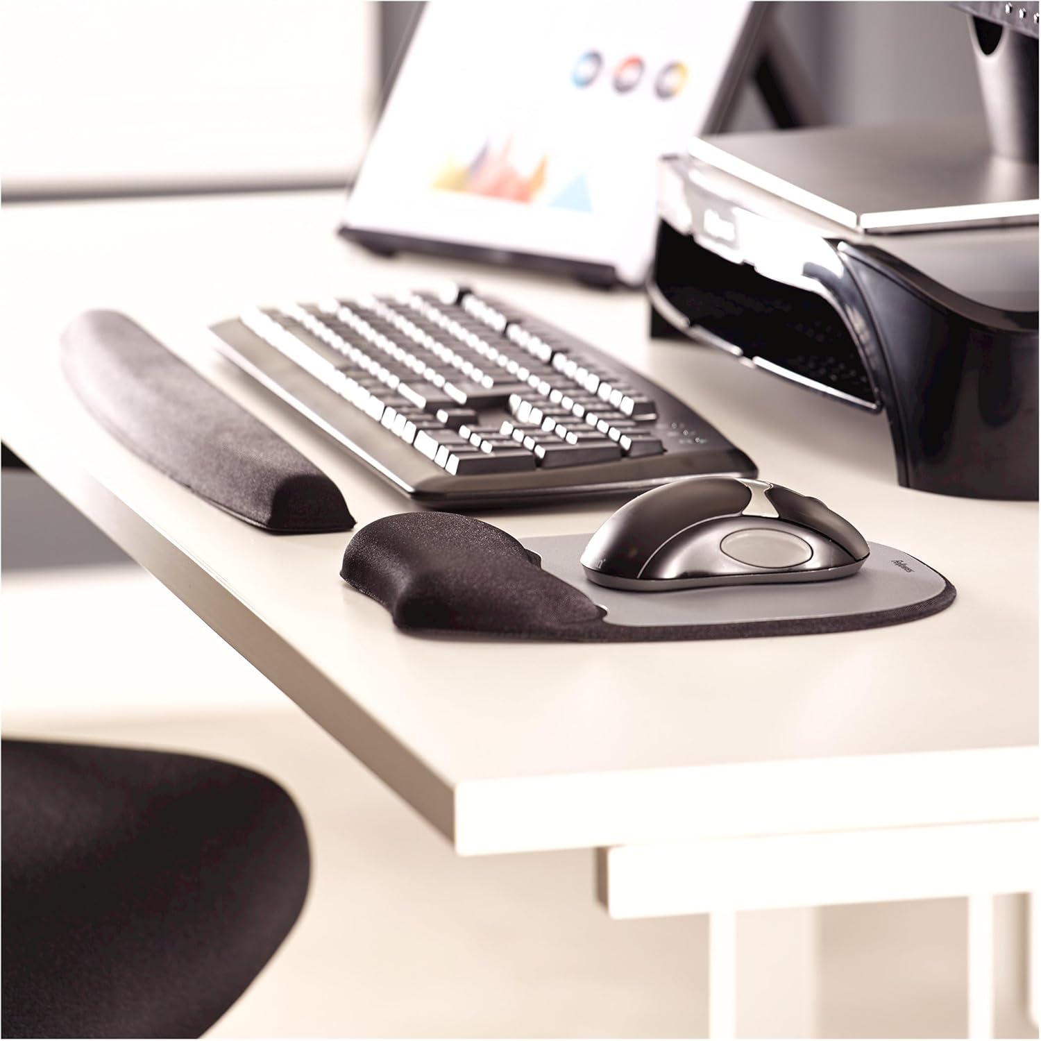 Fellowes Memory Foam Keyboard Wrist Rest - Black (9178201)