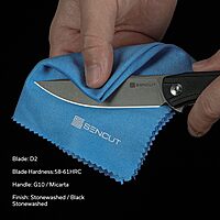 SENCUT Scitus Pocket Folding Knife for EDC, Design by Ostap Hel, Liner Lock Knife with Deep Carry Clip