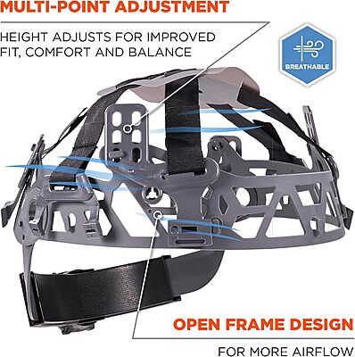 Ergodyne Skullerz 8986 6-Point Hard Hat Suspension Replacement, Gray