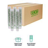ECO-PRODUCTS GreenStripe Clear Compostable PLA Cold Cups