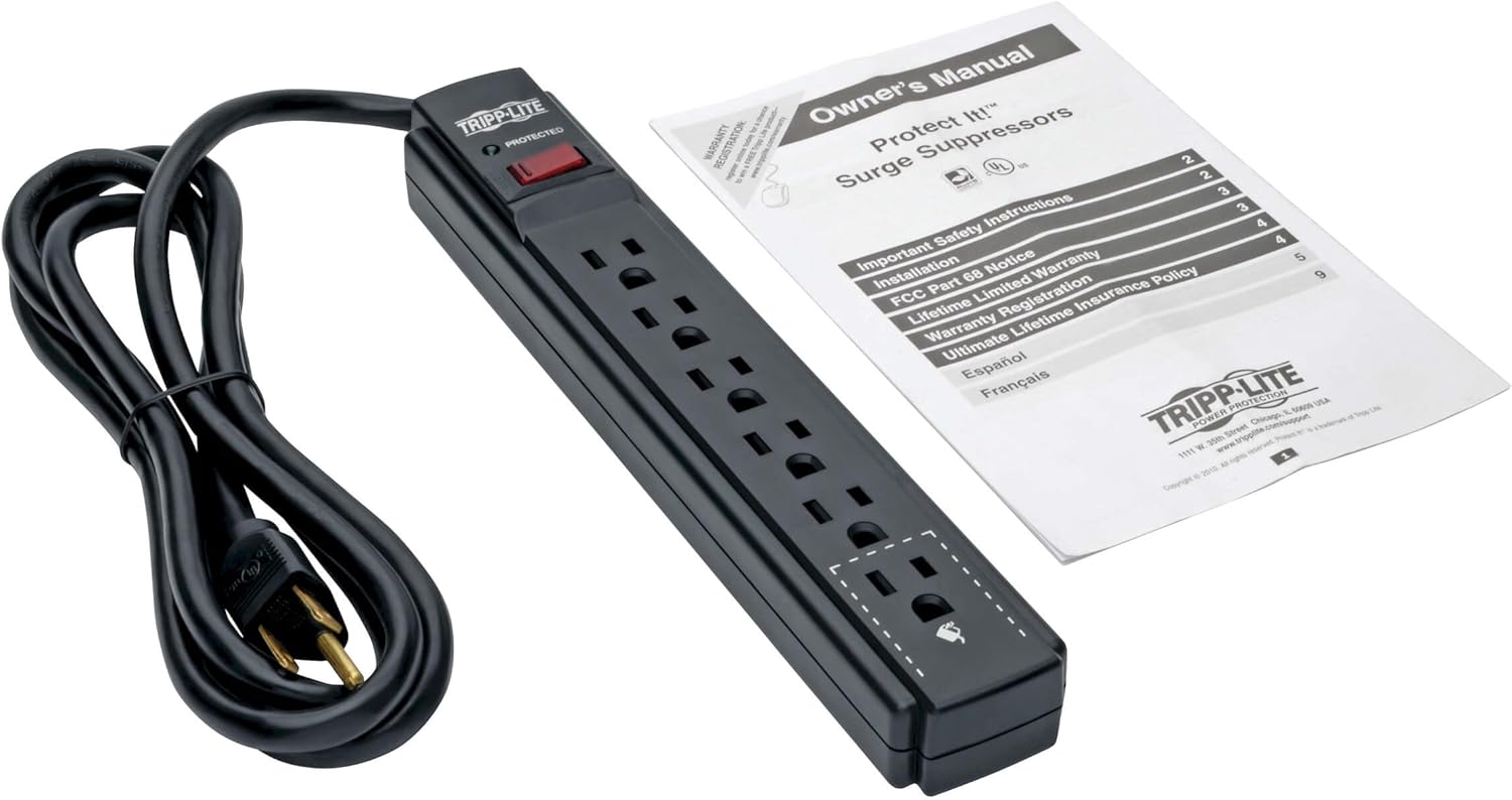 TRIPP LITE Protect It! 6-Outlet Surge Protector Power Strip
