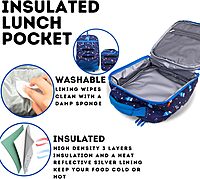 J World New York Unisex Kid's Duo Rolling Backpack with Lunch Box Set, Spaceship, One Size One Size Spaceship