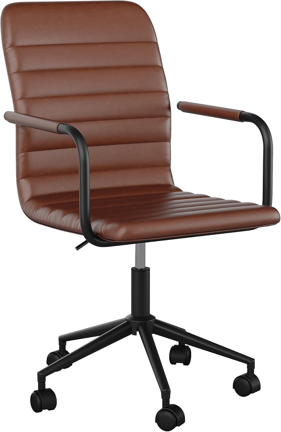 Martha Stewart Taytum Swivel Task Chair with Armrests for Home Office