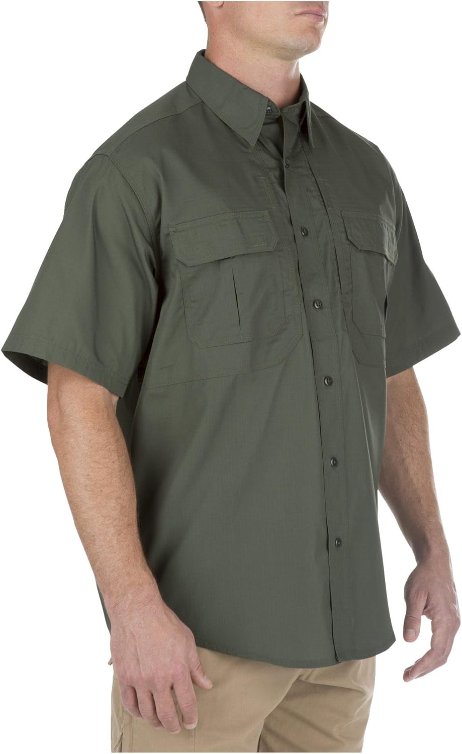 5.11 Tactical Mens Taclite Pro Button Down Short Sleeve Shirt with Pockets, Style 71175ABR