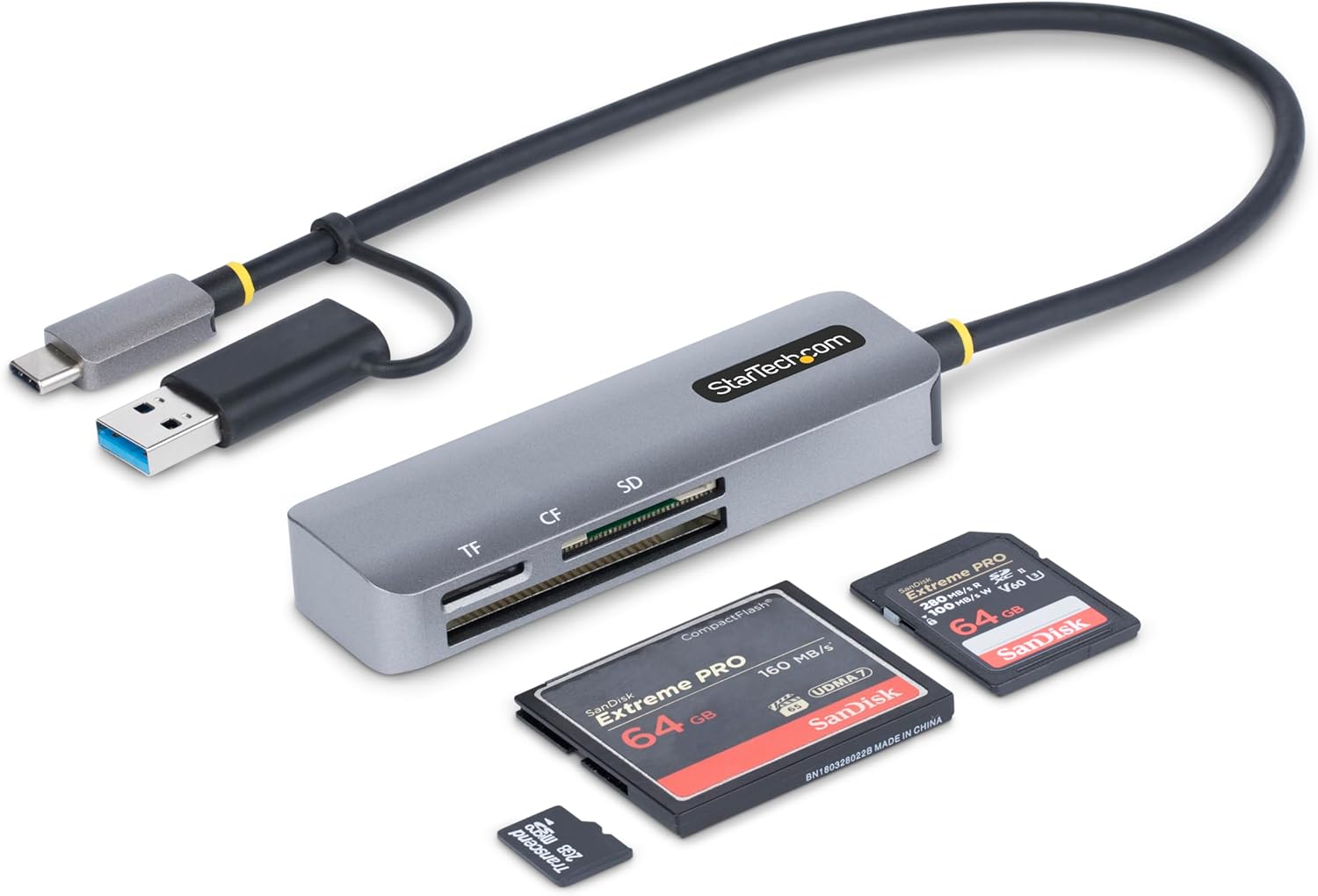 StarTech.com USB 3.0 Multi-Media Memory Card Reader, SD/microSD/CompactFlash