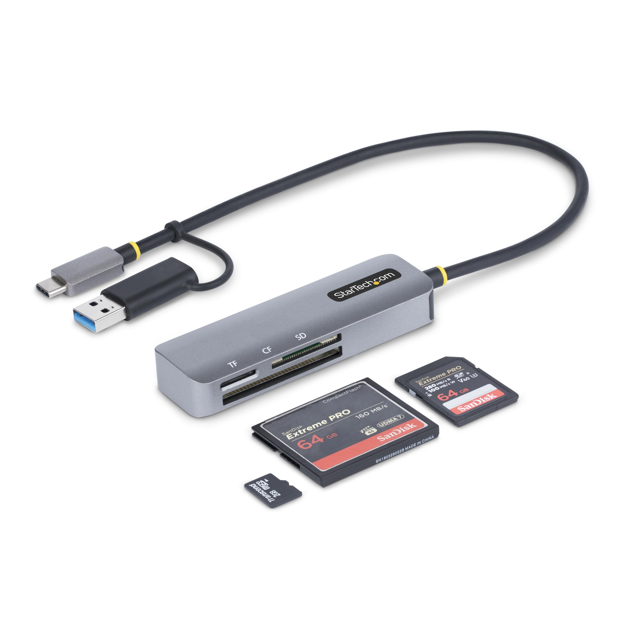 StarTech.com USB 3.0 Multi-Media Memory Card Reader, SD/microSD/CompactFlash