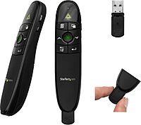 StarTech.com Wireless Presentation Remote with Red Laser Pointer - 90 ft. - PowerPoint Presentation Clicker for Mac & Windows , TAA (PRESREMOTE)