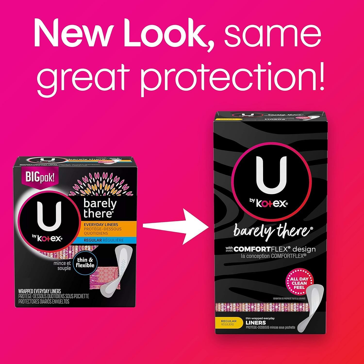 U by Kotex Barely There Thin Lines - 50 ct, Pack of 3