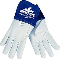 MCR Safety 4850XXL Gloves for Glory Premium Grain Goatskin MIG/TIG Welder Men's Gloves with Split Cow Gauntlet Cuff