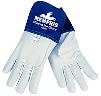 MCR Safety 4850XXL Gloves for Glory Premium Grain Goatskin MIG/TIG Welder Men's Gloves with Split Cow Gauntlet Cuff
