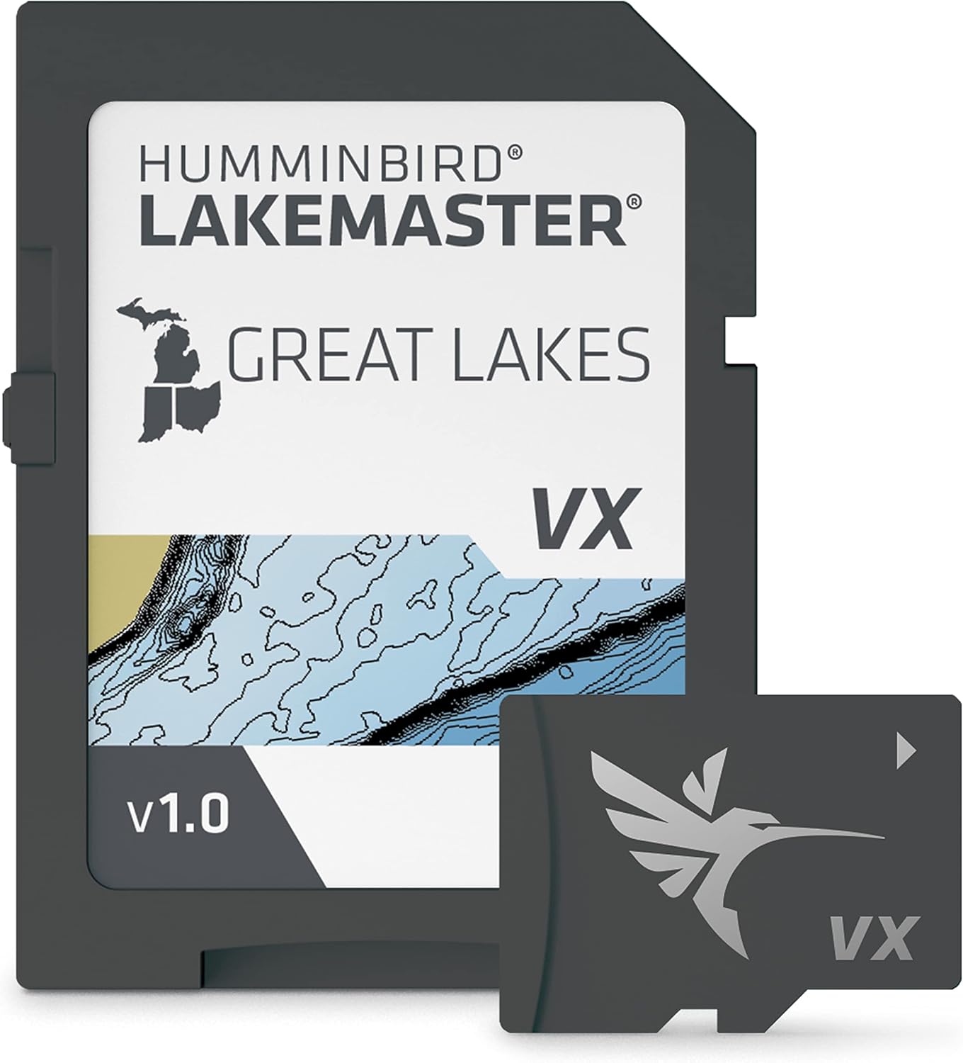 Humminbird LakeMaster Great Lakes V1 Map SD Card for Fish Finders