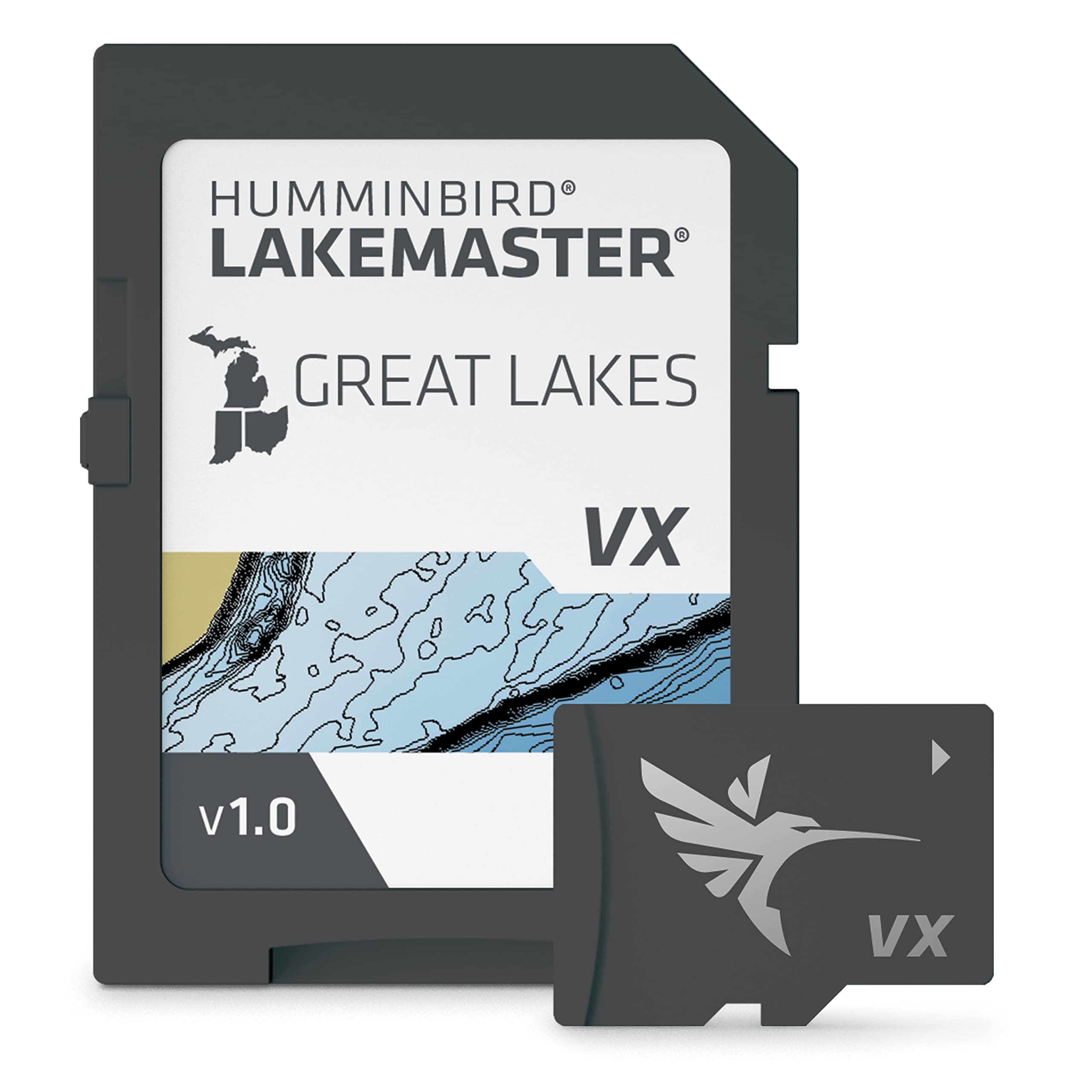 Humminbird LakeMaster Great Lakes V1 Map SD Card for Fish Finders