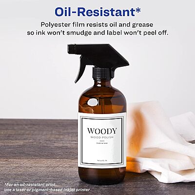 AVERY Durable Waterproof Rectangle Labels, Sure Feed Technology, 10" x 7.5"