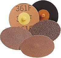 3M 361F 80 Grit, 3" Diameter Aluminum Oxide Roloc Cloth Disc, YF Weight (50 Pack)