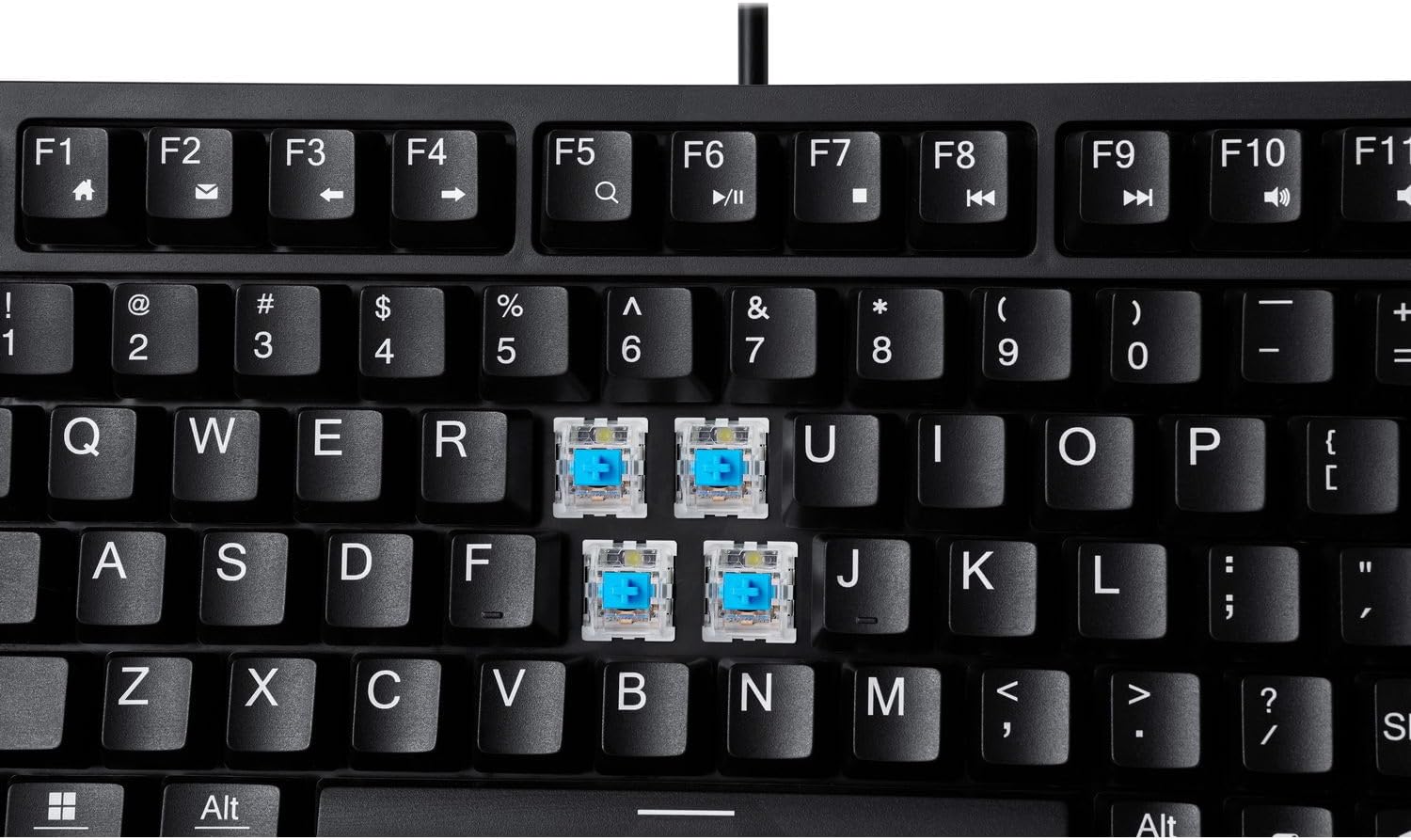 AKB-610UB Multi-OS Mechanical Compact Keyboard with Copilot Ai Hotkey, Blue Switch, Clicky and Tactile